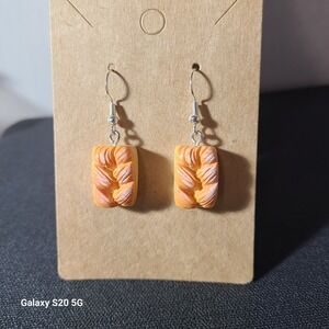 Novelty Food Earrings Bread French Toast Breakfast Brunch Cute‎ Jewelry NWOT
